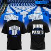 The 2025 Oklahoma City Thunder playoff Blue Tshirt