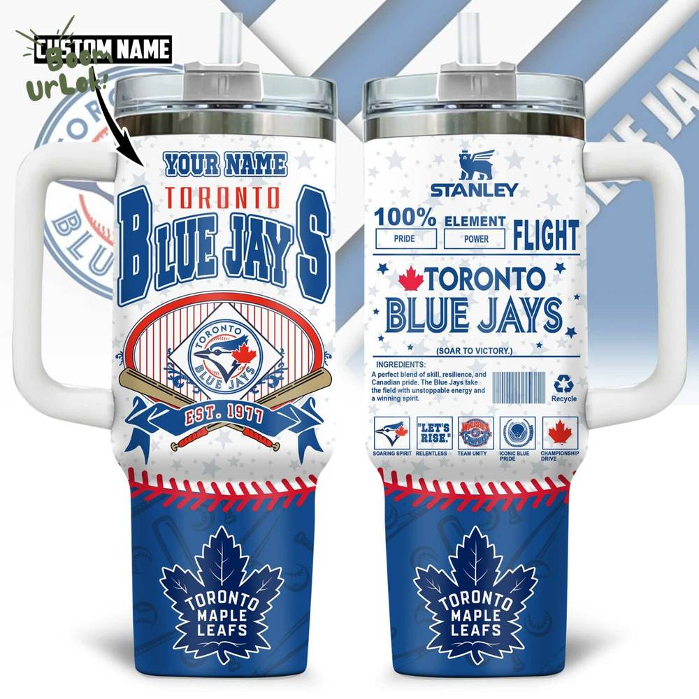 Toronto Blue Jays Custom Stanley Tumbler – Personalized MLB Fan Mug with Name Toronto Blue Jays Custom Stanley Tumbler – Personalized MLB Fan Mug with Name