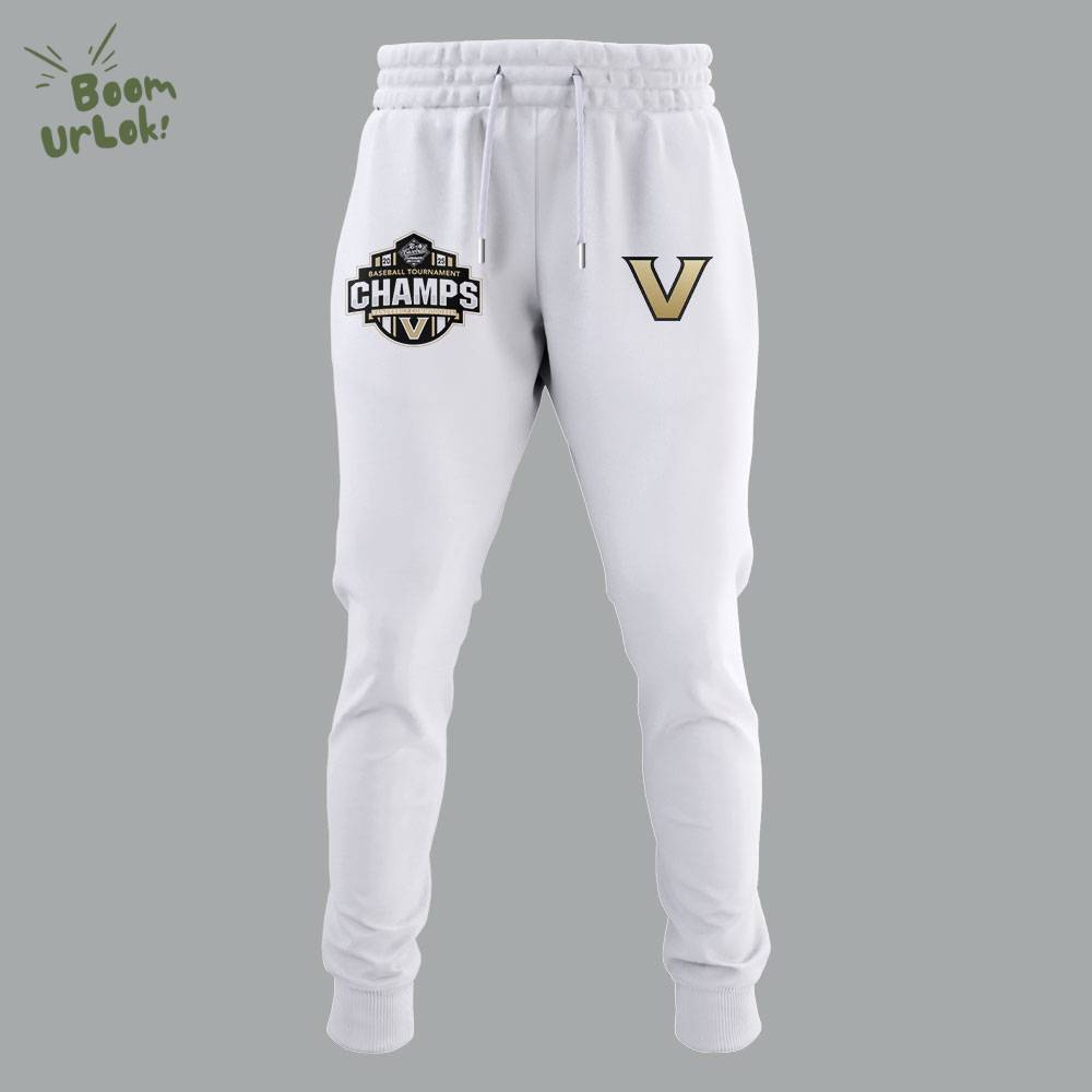 Vanderbilt Baseball x 2025 SEC BASEBALL TOURNAMENT CHAMPS White TShirt Vanderbilt Baseball x 2025 SEC BASEBALL TOURNAMENT CHAMPS White TShirt