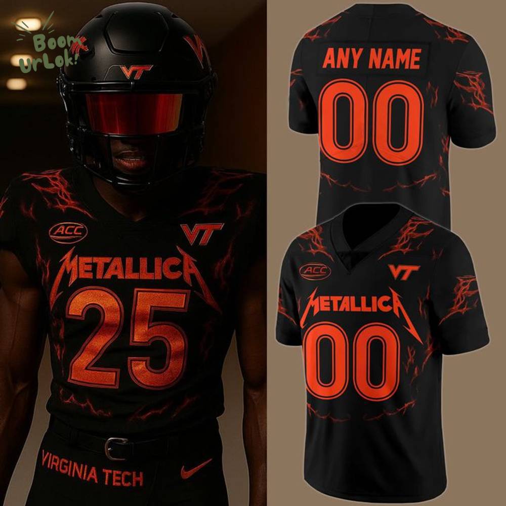 Virginia Tech Football x Metallica Football Jersey 2025 Virginia Tech Football x Metallica Football Jersey 2025
