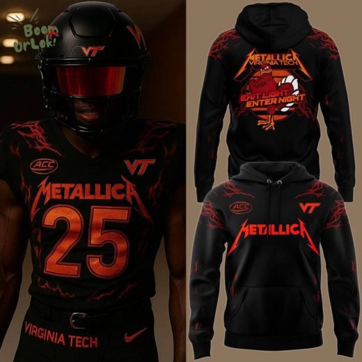 Virginia Tech Football x Metallica Hoodie 2025 Special Design