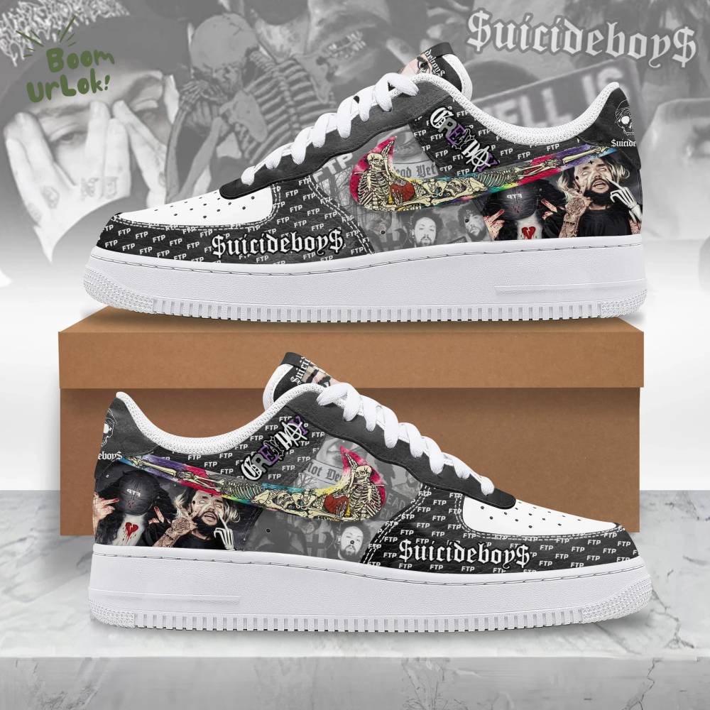 $uicideboy$ FTP Air Force 1 Custom Sneakers – Underground Hip-Hop Rap Shoes $uicideboy$ FTP Air Force 1 Custom Sneakers – Underground Hip-Hop Rap Shoes