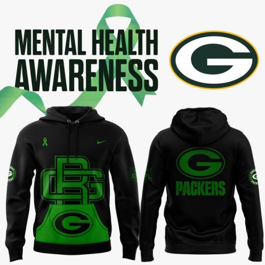 Green Bay Packers NFL Mental Health Awareness Month 2025 Hoodie