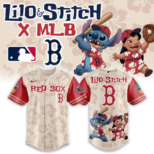 Boston Red Sox x Lilo & Stitch 2025 Baseball Jersey Combo