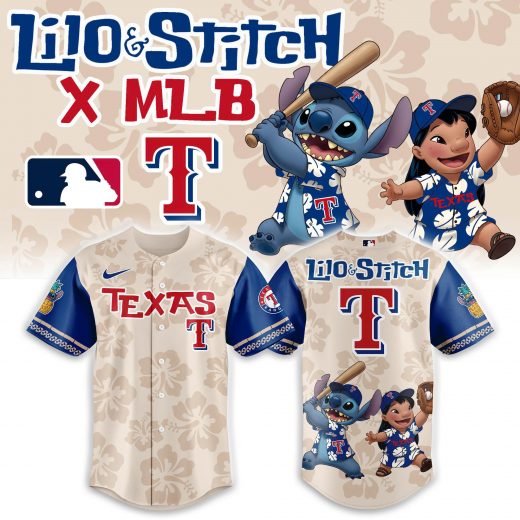 Texas Rangers x Lilo & Stitch 2025 Baseball Jersey Combo
