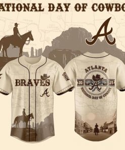 Limited Edition 2025-Atlanta Braves x National Day of the Cowboy-3D Baseball Jersey