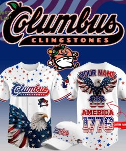 Limited Editions Columbus Clingstones 4th of July USA Baseball Jersey