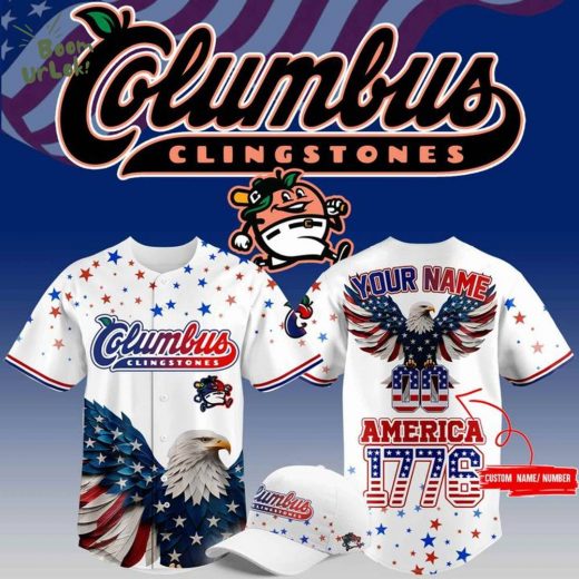 Limited Editions Columbus Clingstones 4th of July USA Baseball Jersey