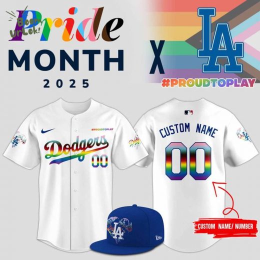 2025 Limited Edition Los Angeles Dodgers Pride Month Personalized Jersey White