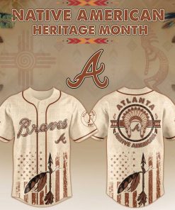 Atlanta Braves x Native American Heritage Month-3D Baseball Jersey