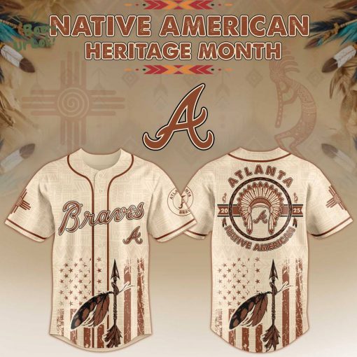 Atlanta Braves x Native American Heritage Month-3D Baseball Jersey