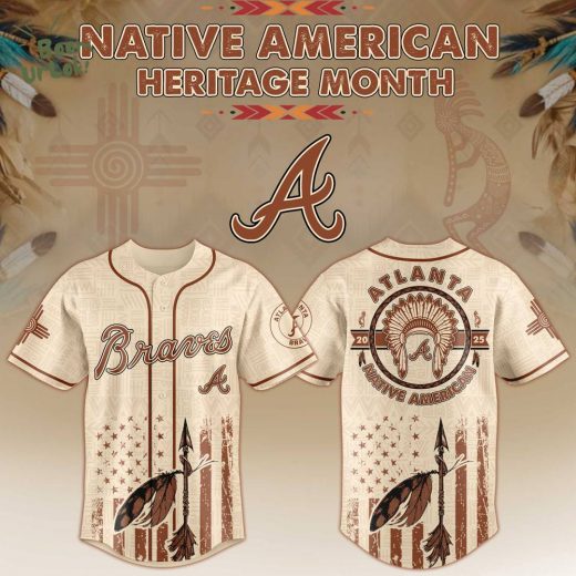 Atlanta Braves x Native American Heritage Month-3D Baseball Jersey