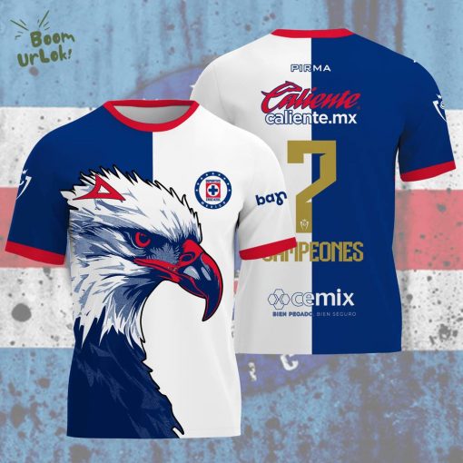 Cruz Azul Football Campeones Concacaf Champions Cup Torneo 2025 3D Shirt