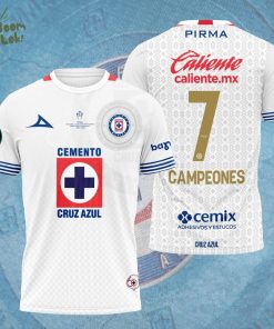 Cruz Azul Football Campeones Concacaf Champions Cup Torneo 2025 3D Tshirt