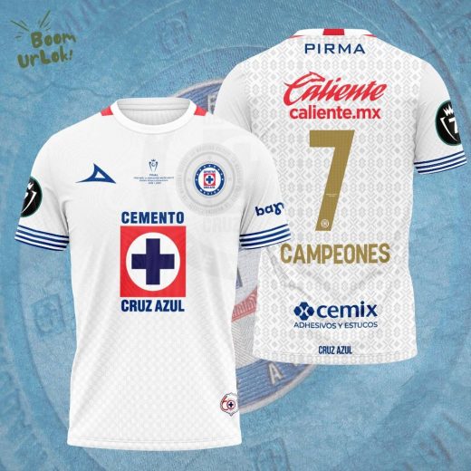 Cruz Azul Football Campeones Concacaf Champions Cup Torneo 2025 3D Tshirt