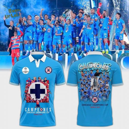 Cruz Azul Football Campeones Concacaf Champions Cup Torneo 2025 Polo shirt