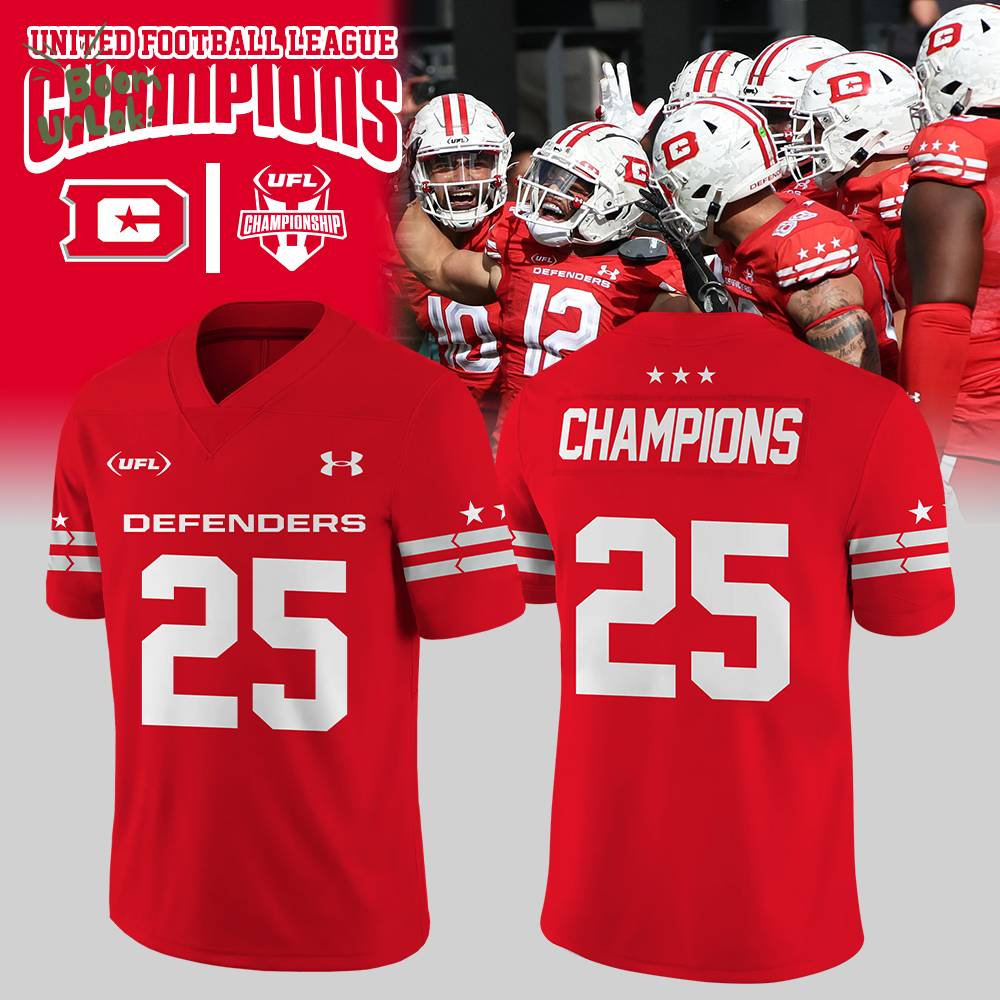 DC Defenders Champions United Football League 2025 Season Jersey football Limited Edition DC Defenders Champions United Football League 2025 Season Jersey football Limited Edition