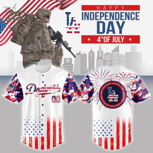 Dodgers Independence Day Collection Jersey 2025-3D Baseball Jersey