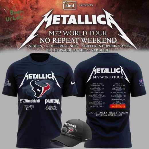 Exclusive Versions M72 World Tour x Houston Texans 2025 Special T-shirt-Navy
