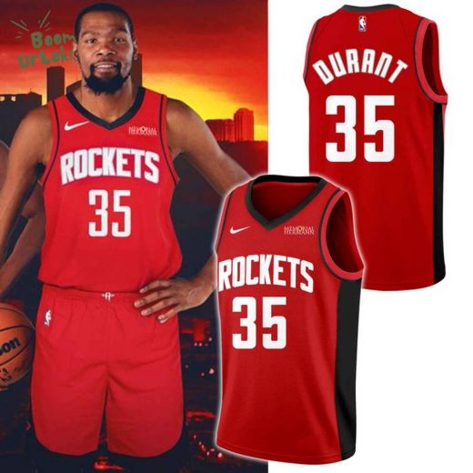 Houston Rockets Jersey – Red – kevin durants – Unisex