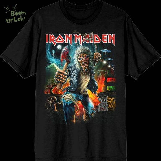 Iron Maiden Run For Your Lives 2025 Tour Black Tee
