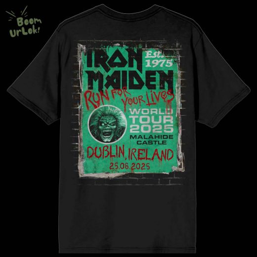 Iron Maiden Run For Your Lives 2025 Tour Dublin Tshirt