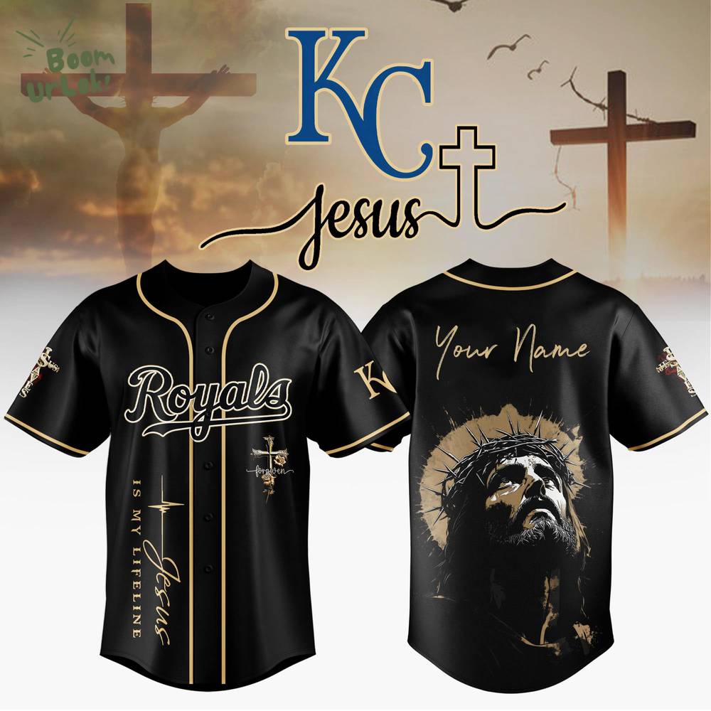 Kansas City Royals Jesus 3D Baseball Jersey Kansas City Royals Jesus 3D Baseball Jersey
