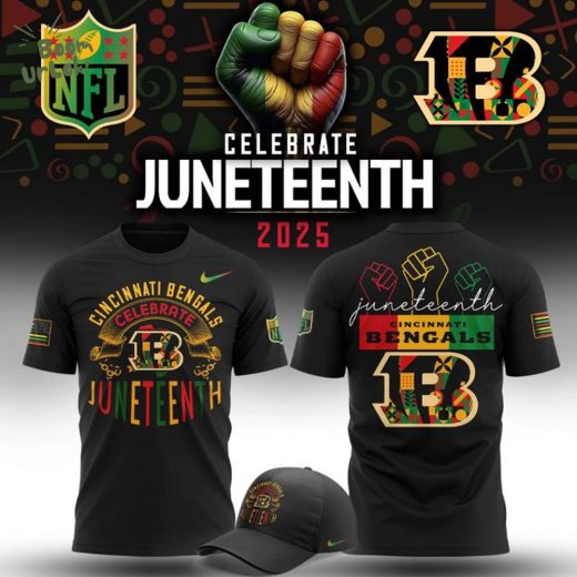 Limited Edition Cincinnati Bengals Celebrate Juneteenth 2025 Tshirt