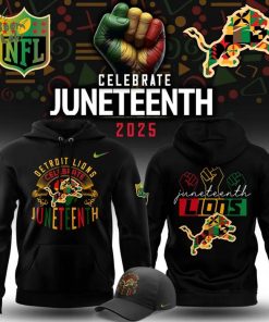 Limited Edition Detroit Lions Celebrate Juneteenth 2025 Hoodie