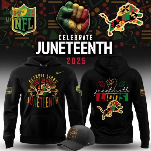 Limited Edition Detroit Lions Celebrate Juneteenth 2025 Hoodie