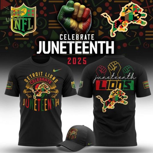 Limited Edition Detroit Lions Celebrate Juneteenth 2025 Tshirt