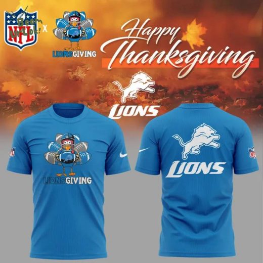 Limited Edition Detroit Lions Happy Thanksgiving Day Tshirt
