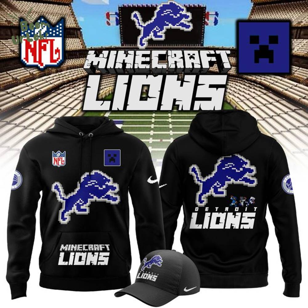 Limited Edition Detroit Lions x Minecraft 2025 Hoodie Limited Edition Detroit Lions x Minecraft 2025 Hoodie