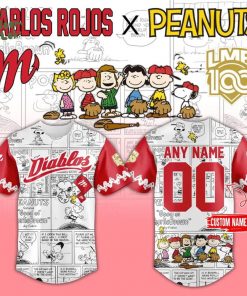 Limited Edition Diablos Rojos del Mexico x Peanuts Baseball Jersey 2025