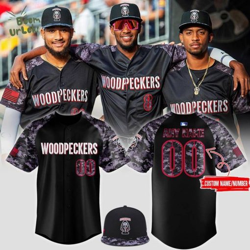 Limited Edition Fayetteville Woodpeckers Black Ops is Black Jersey 2025