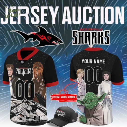 Limited Edition Jacksonville Sharks X Star Wars Night Football Jersey 2025