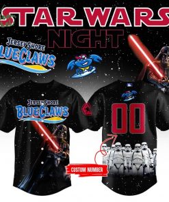 Limited Edition Jersey Shore BlueClaws x Star War 2025 Baseball Jersey