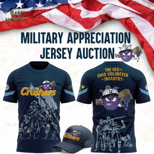 Limited Edition Lake Erie Crushers x Mititary T-Shirt 2025