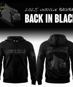 Limited Edition Louisville Baseball Back In Black Hoodie