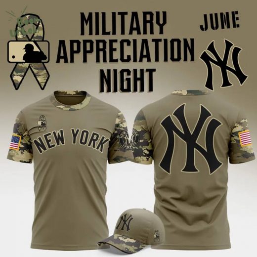 Limited Edition New York Yankees Military Appreciation Night 2025 T-shirt