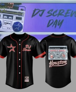 Limited Edition The Astros x DJ Screw collection Black Jersey