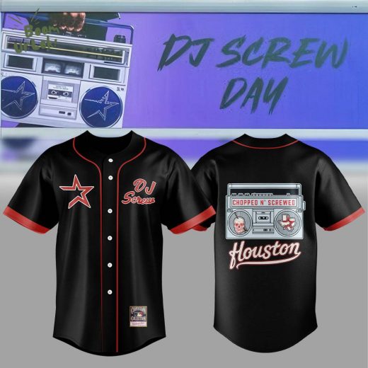 Limited Edition The Astros x DJ Screw collection Black Jersey