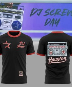 Limited Edition The Astros x DJ Screw collection Black Shirt