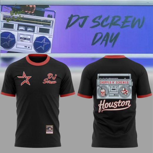 Limited Edition The Astros x DJ Screw collection Black Shirt