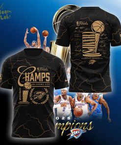 Limited Edition Thunder x 2025 NBA Champions Black Shirt
