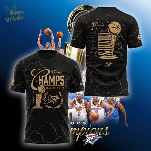 Limited Edition Thunder x 2025 NBA Champions Black Shirt