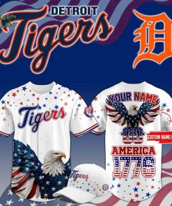 Limited Editions Detroit Tigers 4th of July USA Baseball Jersey