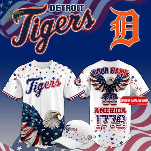 Limited Editions Detroit Tigers 4th of July USA Baseball Jersey