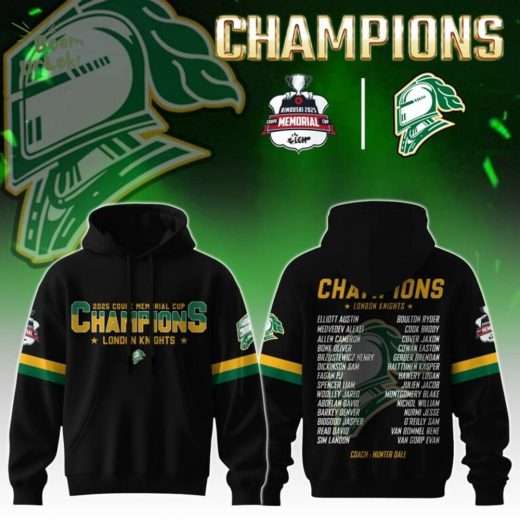 London Knights Hoodie Champions Memorial Cup 2025 Editions Limited