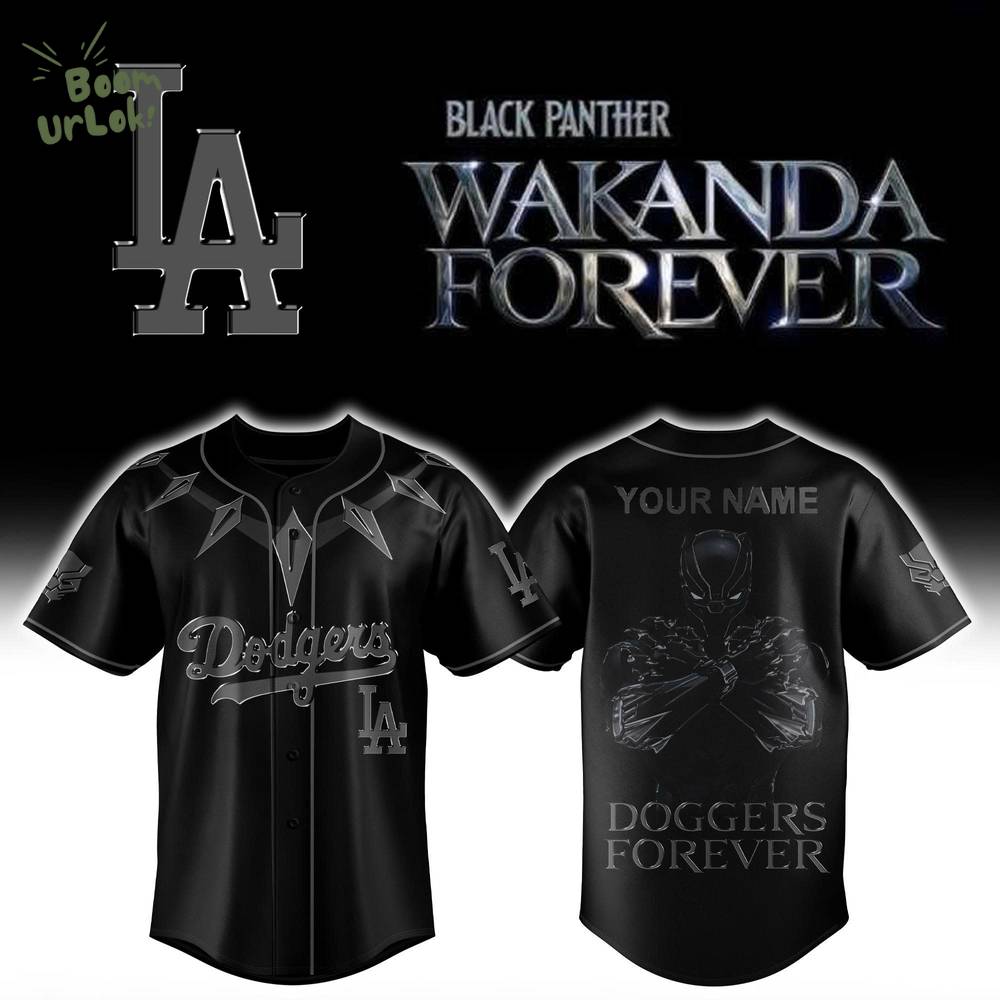 Los Angeles Dodgers Black Panther 2025 Baseball Jersey-3D Baseball Jersey Los Angeles Dodgers Black Panther 2025 Baseball Jersey-3D Baseball Jersey